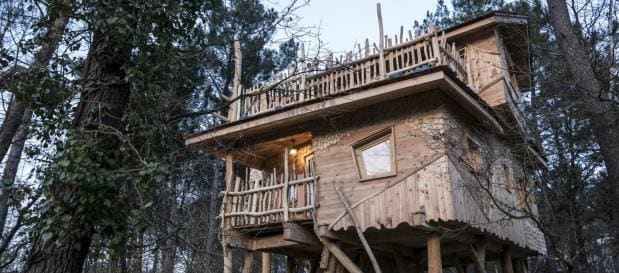 Vakantie Frankrijk Boomhut